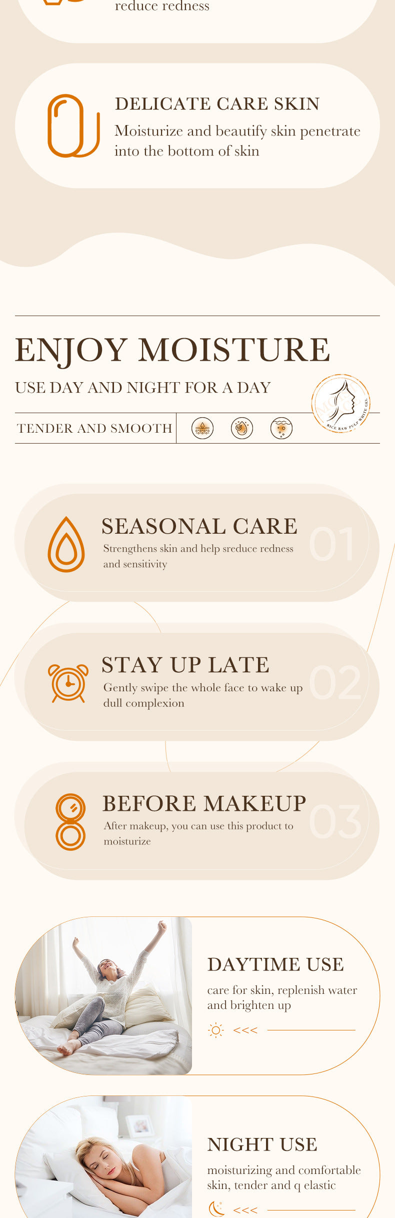 Full English Rice Skincare Set BIOAOUA Rice Puree Series Six-Piece Set Box  Wholesale