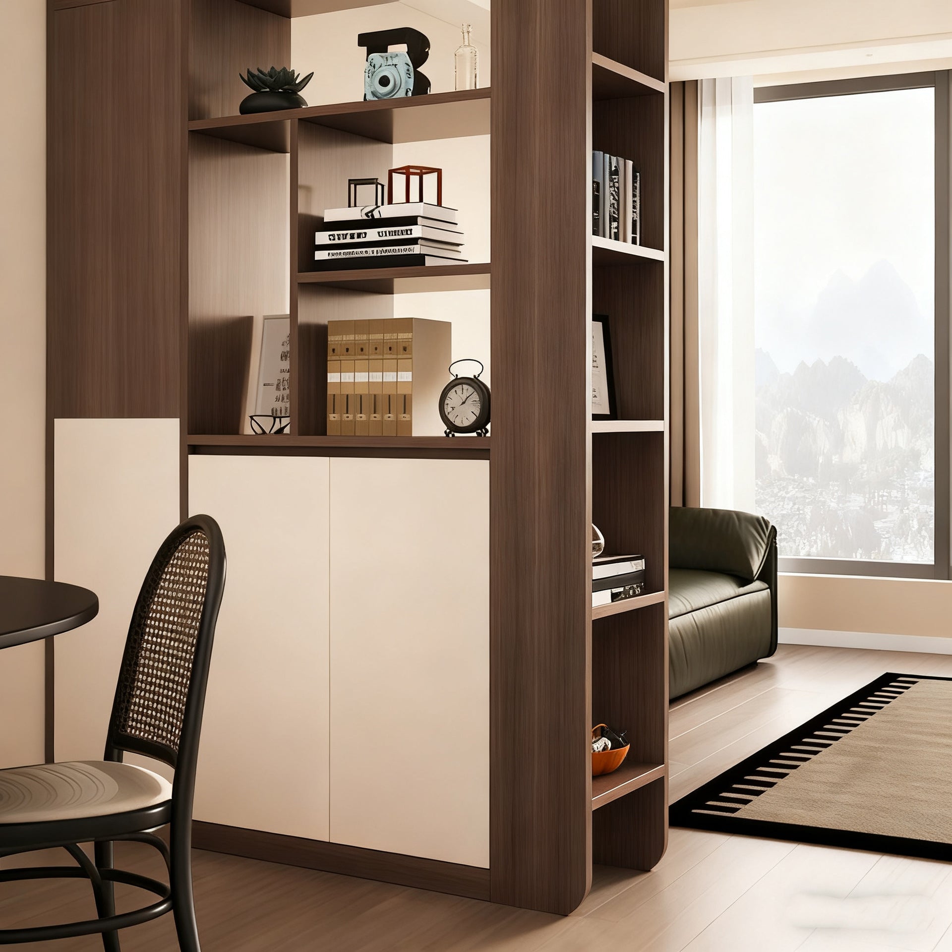 Custom Whole House Honeycomb Aluminum Alloy Entryway Shoe Cabinet Integrated Home Entrance Living Room Double-Sided Screen Storage Cabinet