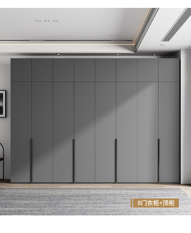 Flat Door Wardrobe for Home Bedroom, Easy Assembly, Suitable for Rental Rooms, Small Apartments, Three-Door, Four-Door, Five-Door, Six-Door Large Wardrobe