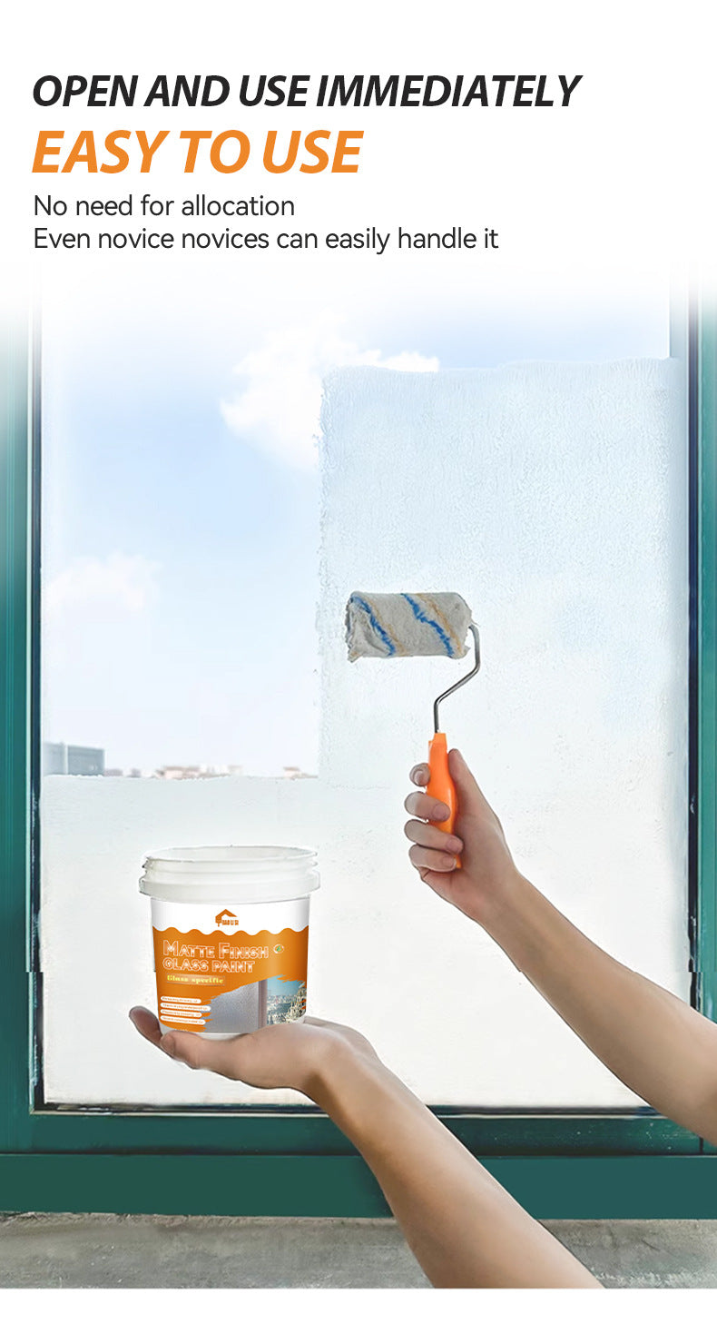 baolisi Glass Privacy Frosted Paint Translucent Non-See-Through Bathroom Office Privacy Blocking Matte Texture
