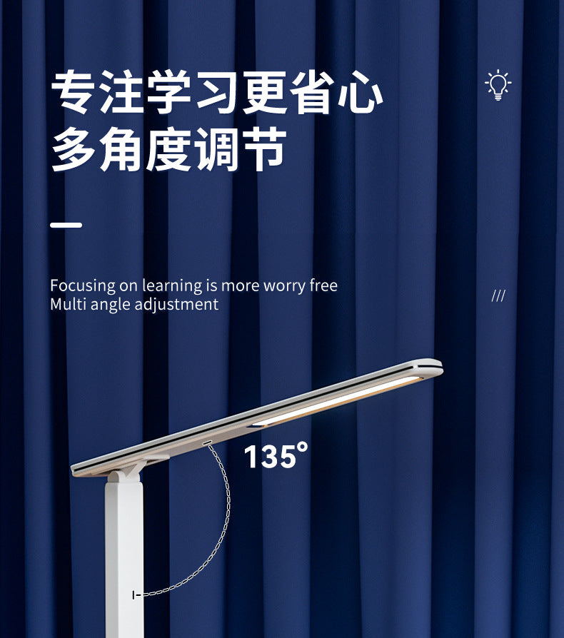 Multifunctional Rechargeable Desk Lamp Home Eye Protection Foldable Desktop Lamp Touch Dimmable Color Adjustable Bedside Reading Lamp Gift