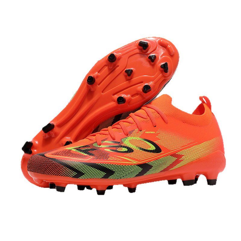 Manufacturer Football Shoes Long Spikes Student Adult Outdoor Turf Training Shoes Professional Competition Sports Shoes Wholesale