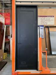 Guangdong Daji Customize Interior Bedroom White Primed Solid Core Wood Single Prehung Interior Shaker Door