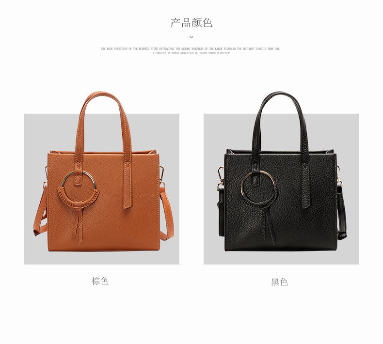 Simple Women's Single Shoulder Handbag Large Capacity Women's Crossbody Bag for Work Commute Cowhide Women's Bag In Stock Wholesale