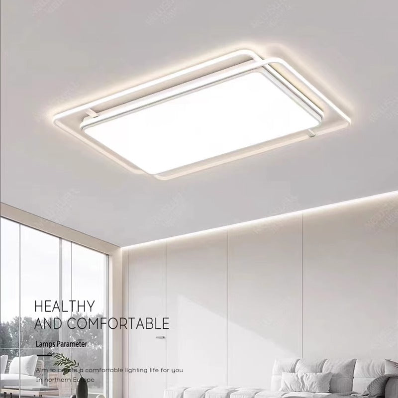 Ceiling Light Full Spectrum Living Room Light Modern Simple Large Light Hall Main Light White Ultra-thin Rectangular Zhongshan Lighting Fixture
