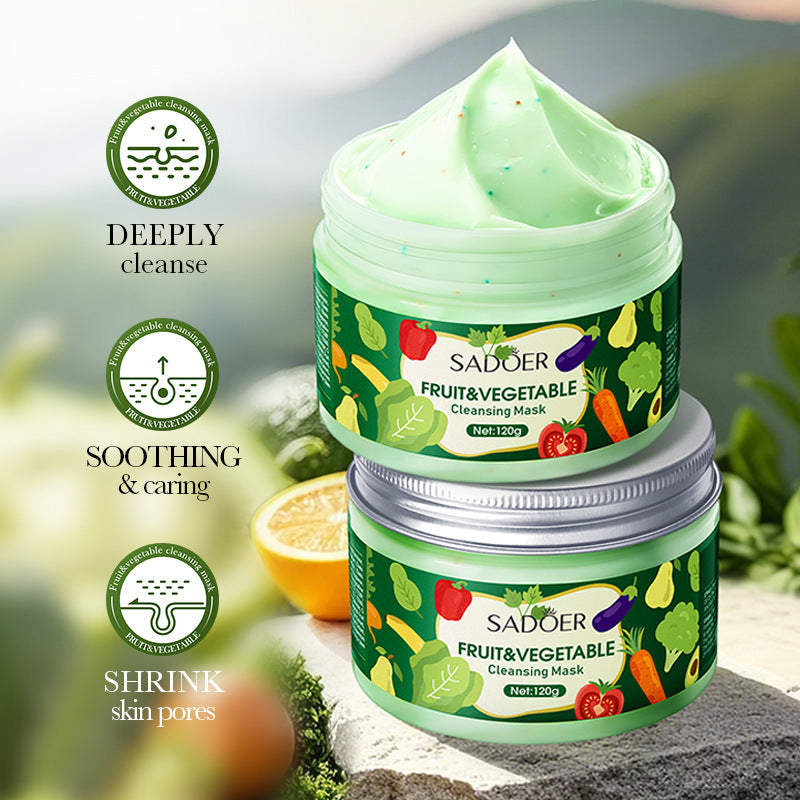 Fruit and Vegetable Cleansing Mask SADOER Deep Cleansing Facial Mud Mask  Wholesale