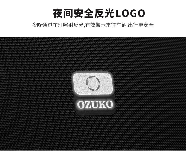 ozuko New Business Backpack Commuting Fashion Student School Bag Casual Waterproof Computer Backpack backpack