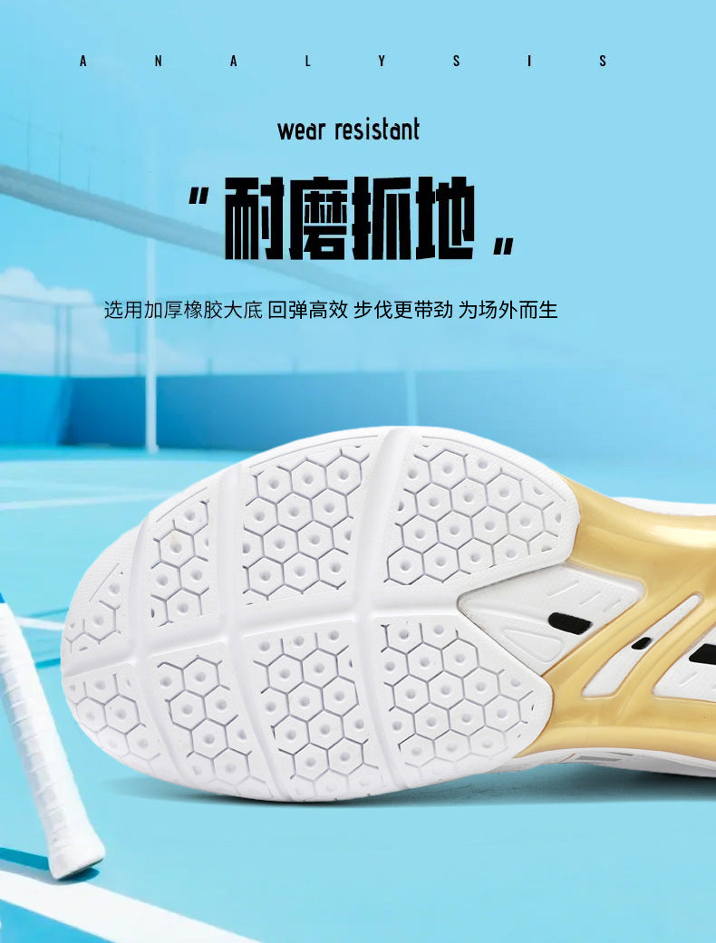 Large Size New Cushioning Anti-Slip Sneakers Breathable Table Tennis Shoes Low-Top Men's Professional Badminton Training Shoes