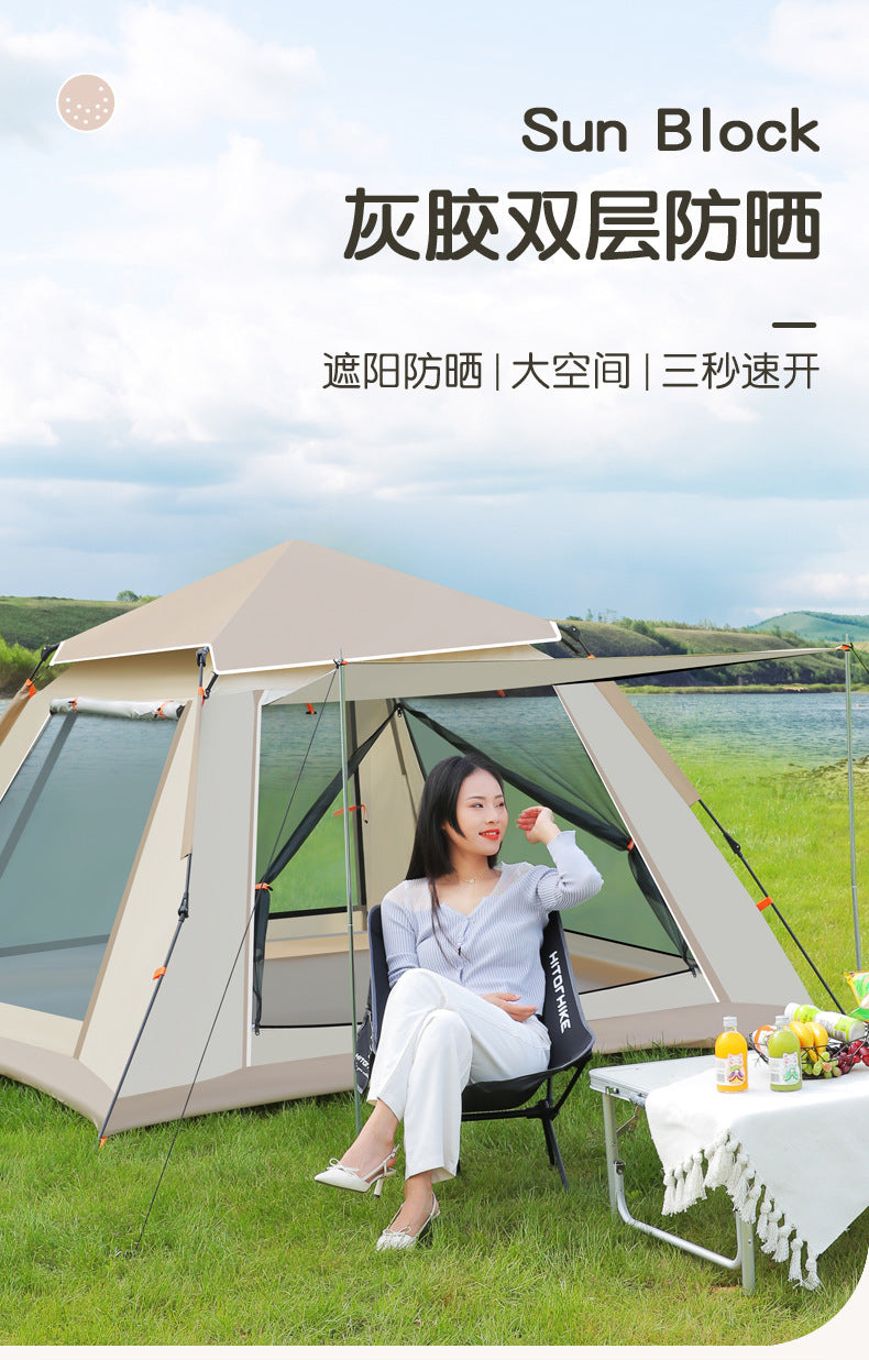 Fully Automatic Quick-Open Tent Outdoor Thickened Windproof Park Camping Portable Foldable Tent Sunshade Windproof