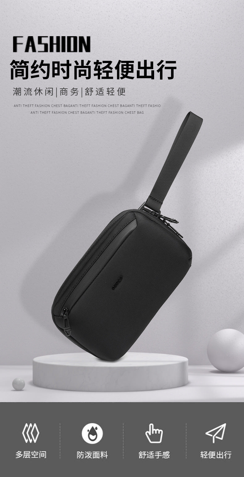 OZUKO Men's Clutch Bag Crossbody Bag Chest Bag High-end Waterproof Multifunctional Trendy Brand Shoulder Bag Organizer Bag