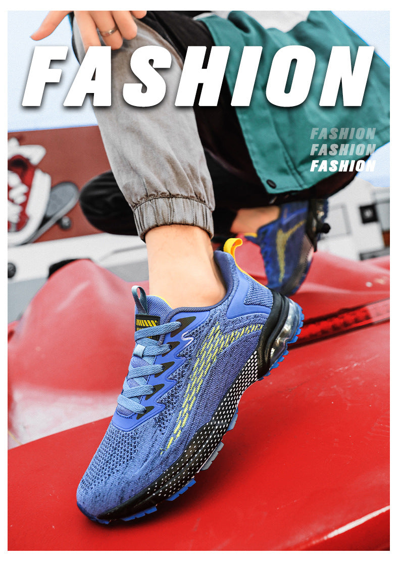 New Fashion Jelly Sole Men's Shoes Flyknit Breathable Casual Shoes Student Running Sports Shoes Export Men's Shoes