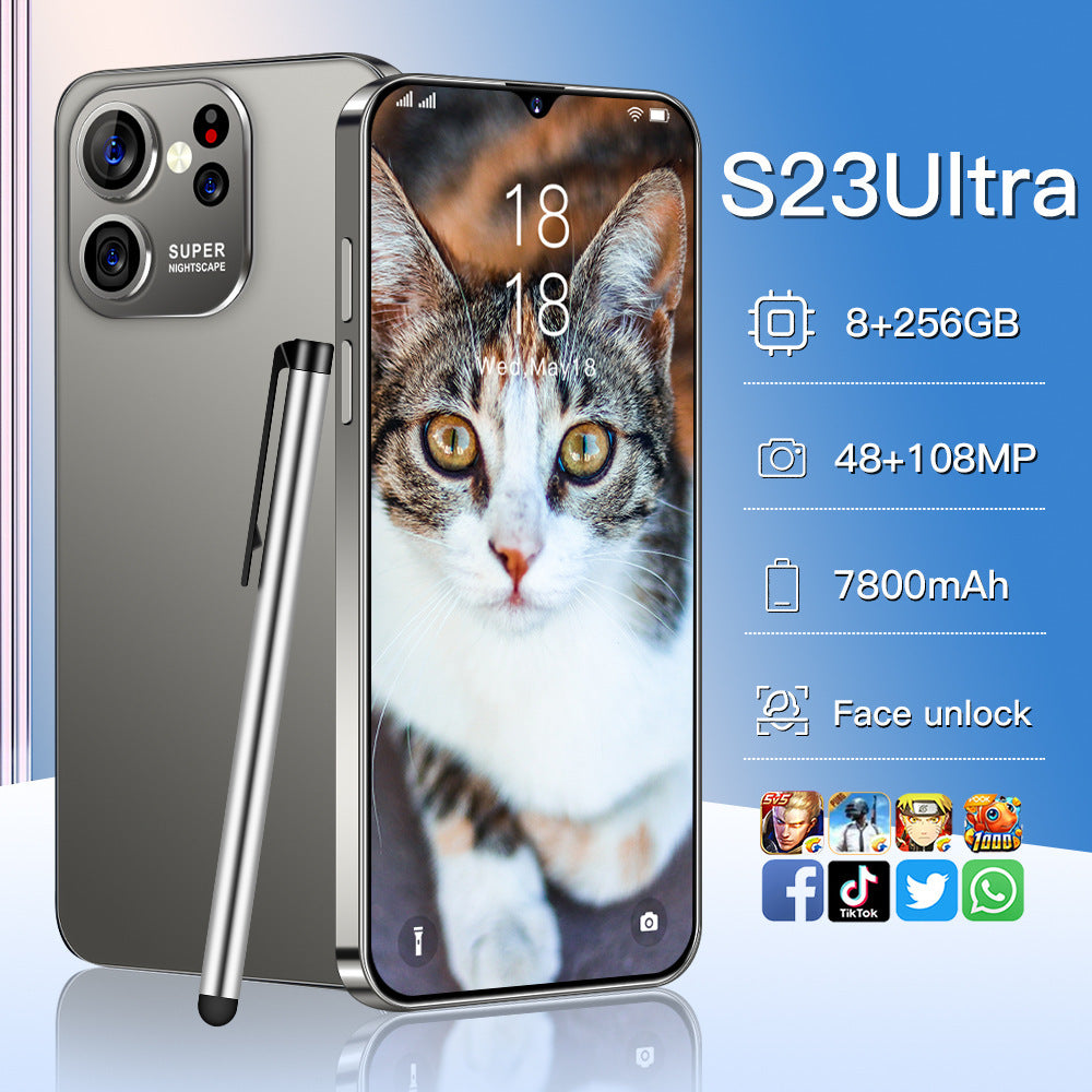 New s23ultra Smartphone6.8Inch High Definition Screen All-in-One Machine4G Android Student Phone Wholesale