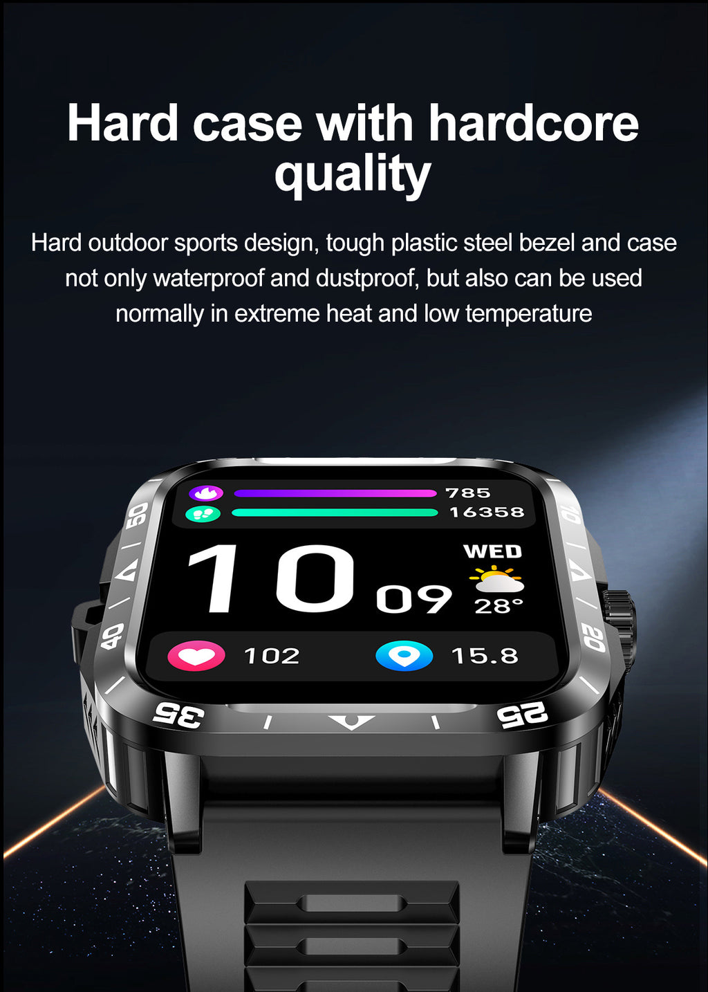 ZW59Smart Watch Bluetooth Call True Heart Rate Step Sleep Monitoring Blood Pressure Message Reminder Flashlight Sports