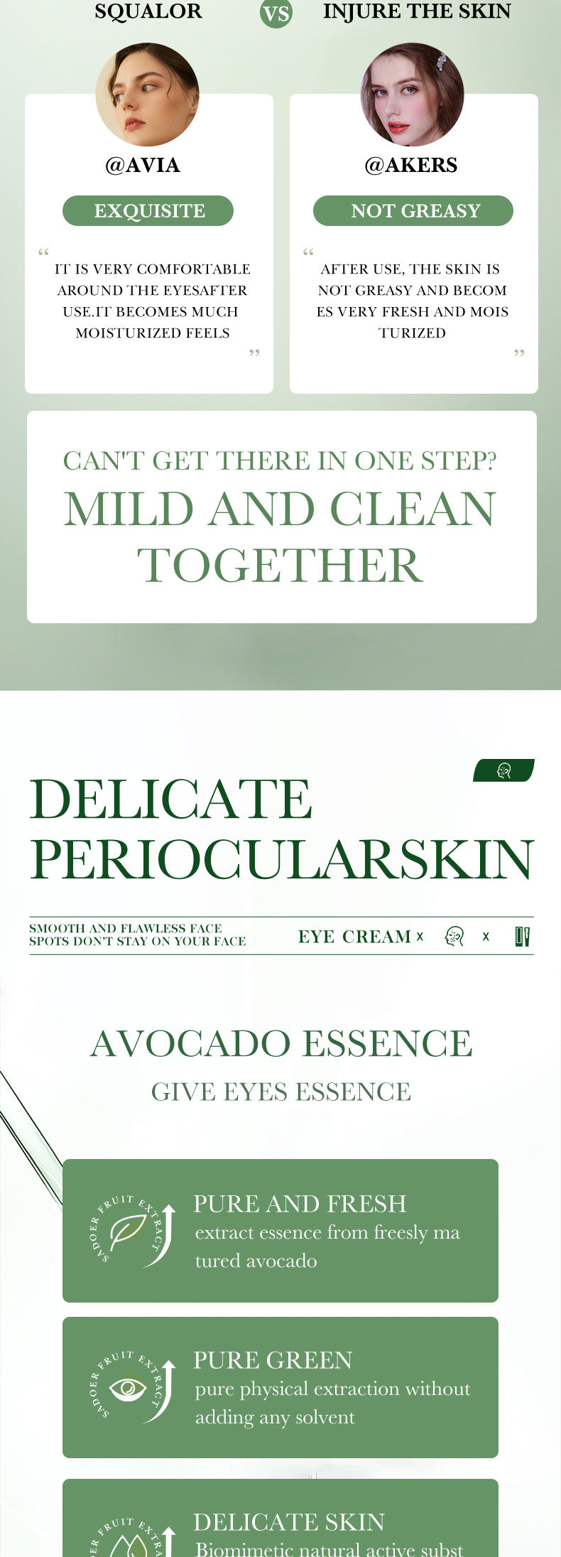 Full English Avocado Skincare Set SADOER Cleansing, moisturizing and moisturizing six-piece set  foreign trade wholesale