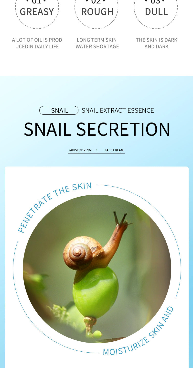 Snail Cream140g SADOER Hydrating Moisturizing and Nourishing Skin Rejuvenation Cross-Border Foreign Trade Live Wholesale