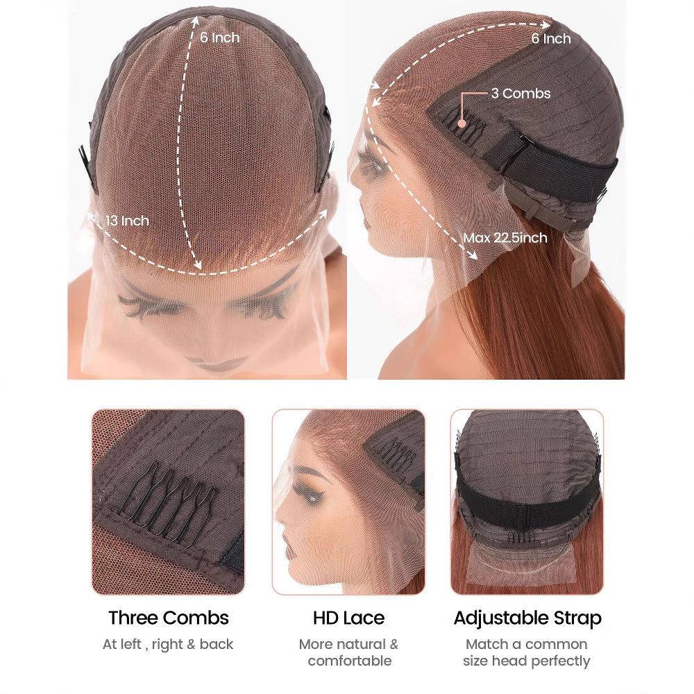 Highlight Ombre Lace Front Wig 13x6 Wavy Lace Glueless Wig