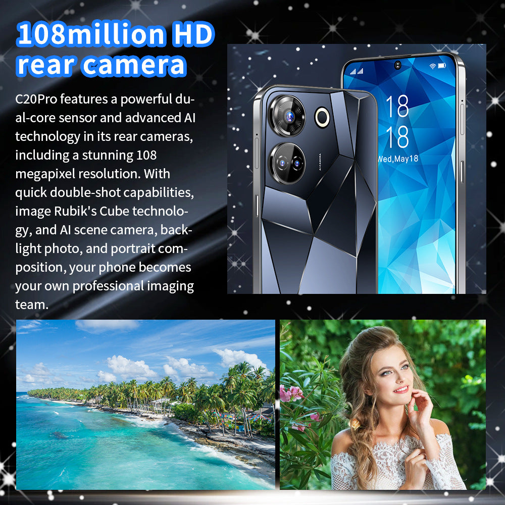 New C20 Pro 7.3Large Screen16+1T Smartphone Direct Sales from Manufacturer(Popular)