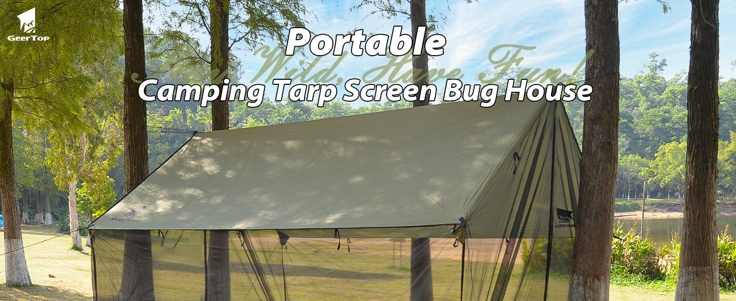 New Canopy Tent Outdoor Camping Picnic Sunshade Rainproof Mosquito-proof Camping Canopy Large Space