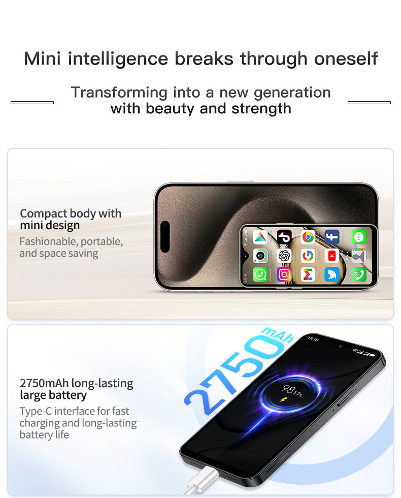 XS18promax Mini Android Smartphone3Inch mini Smart Small Phone Backup Device