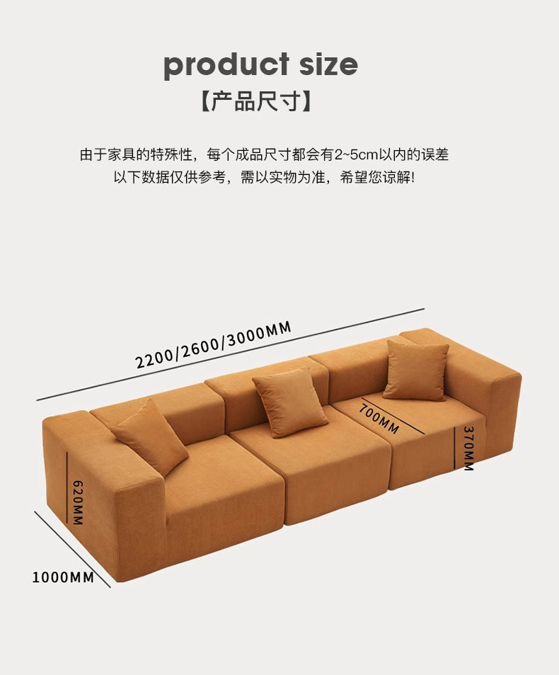 Fully Compressed Sofa Compression Sofa Corduroy Fabric Sofa for Home Living Room Straight Sofa Shipping and tax not included
