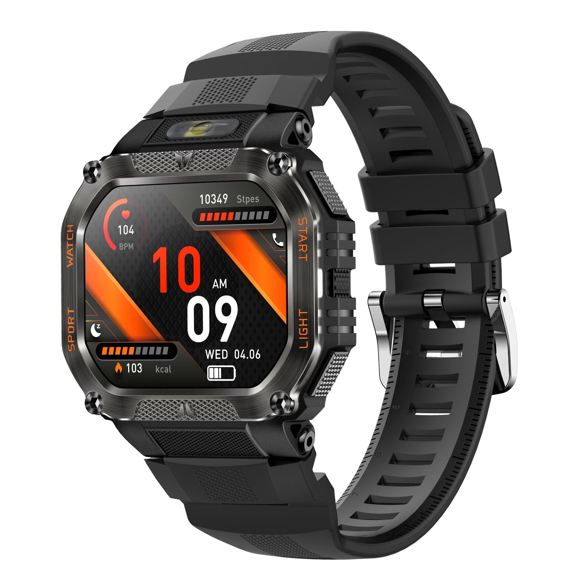 HT34Smart Watch Bluetooth Call True Heart Rate Step Sleep Monitoring3ATM Waterproof Outdoor Sports Three-Proof