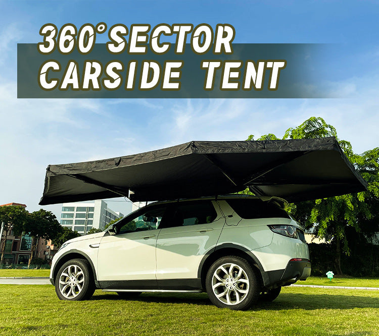 360Boneless Fan-Shaped Car Side Tent Camping Extra Large Car Side Tent Outdoor Road Trip Car-Mounted Canopy Tent