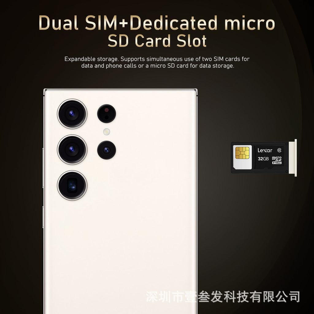 Global S24 Ultra Mobile Phone2+16 High-end7.3Inch Large Screen1300Pixel Android8 Hd