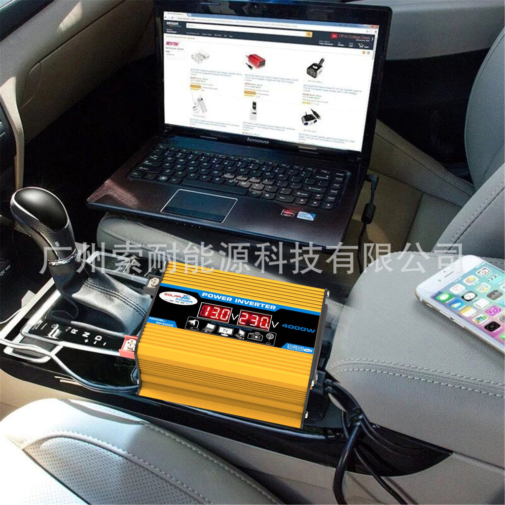 Tang Dynasty Second Generation Car Inverter300W 12V Turn110V 220V Voltage Display Export inverter