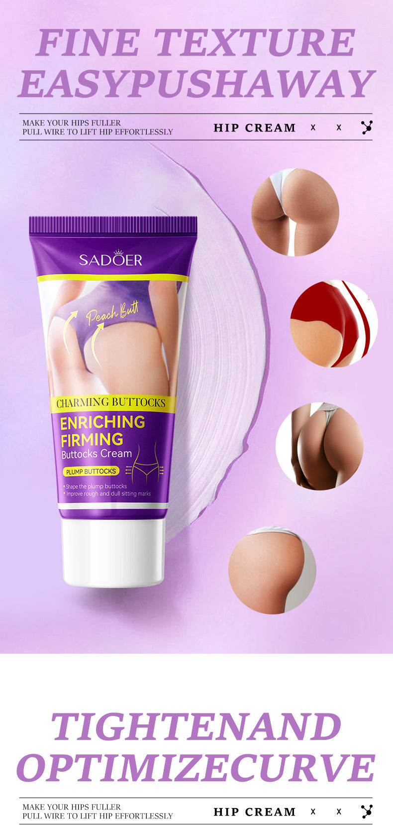 Full English Beauty Butt Cream60g SADOER Plump and Lift Butt Body Care Products  Wholesale