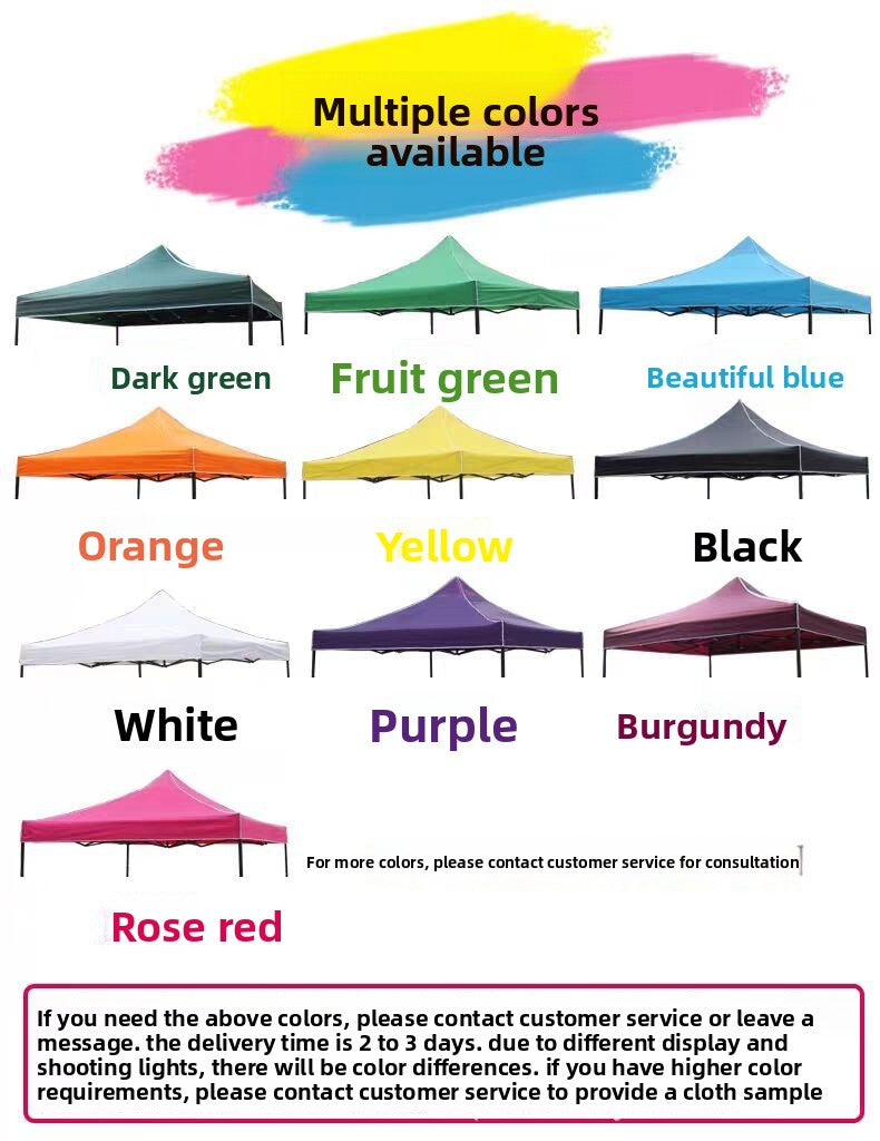 Outdoor Advertising Sunshade Folding Four-Corner Retractable Tent Advertising Umbrella Windproof Rainproof Stall Large Umbrella Four-Leg Tent