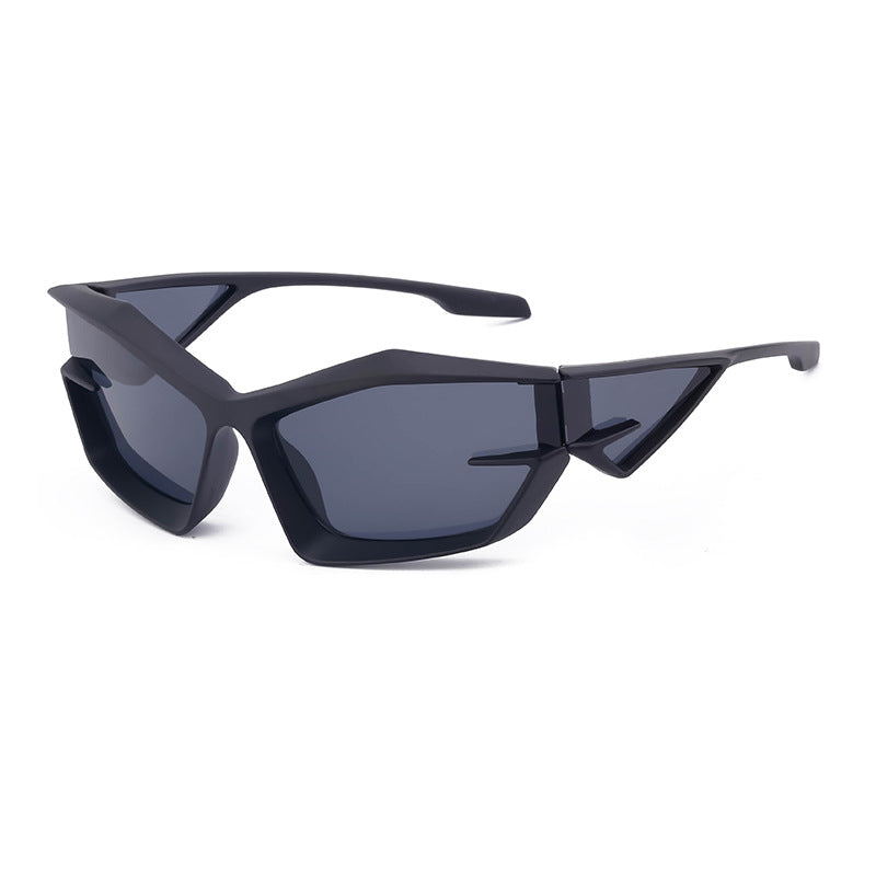 European and American style unique shaped sunglasses for men Y2K Millennium Future Technology Sunglasses for Women Trendy Glasses Wholesale