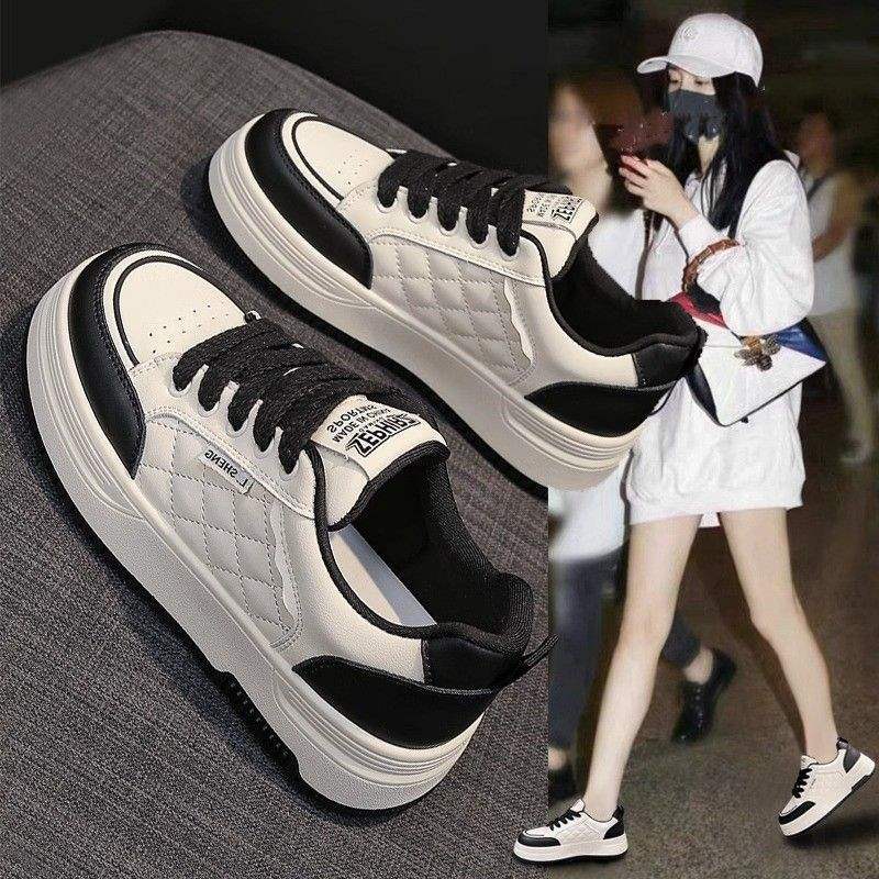 Platform White Shoes Women2025New Autumn Winter Fashion Casual Lightweight Versatile Platform Sneakers Dad Shoes