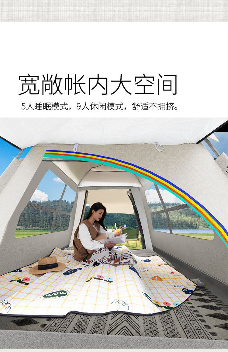 Tent Outdoor Folding Camping Equipment Picnic Integrated Fully Automatic Thickened Rainproof Quick Open Design