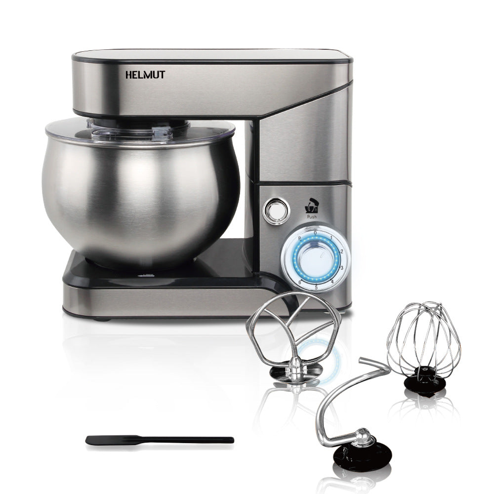 European Style New Household Fully Automatic Chef Machine Mixer Small Desktop Stainless Steel Dough Mixer Egg Beater5.8L