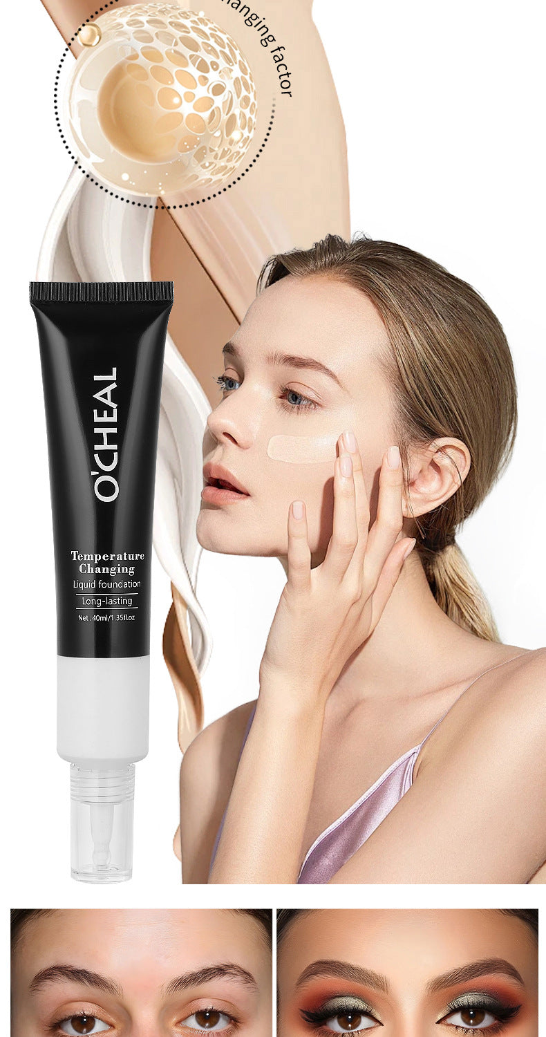 Color-Changing Foundation40ml Wheat Color Acne Scar Dark Circles Concealer Coverage Bare Skin Foundation Cream Version