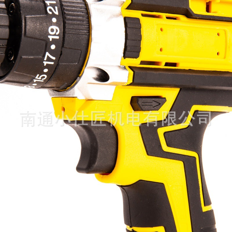 One Battery One Charger Cross-Border Export Model Multi-Functional Cordless Drill Household Brushless Rechargeable Drill Electric Screwdriver