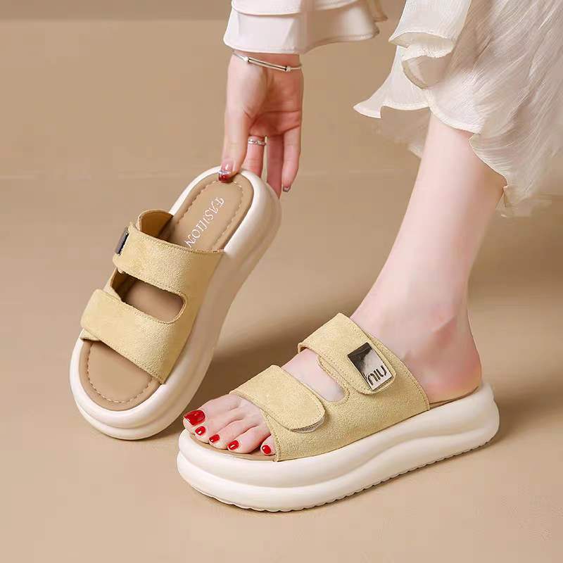 Women's Casual Flat Slippers2025Summer New Soft Sole Comfortable Mom Shoes Maternity Sandals