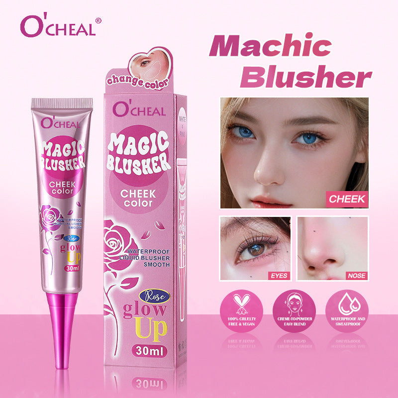 Magic Color Changing Blush Philippines30ml Large Capacity Slightly Tipsy Nude Moisturizing Liquid Blush Matte Liquid Rouge