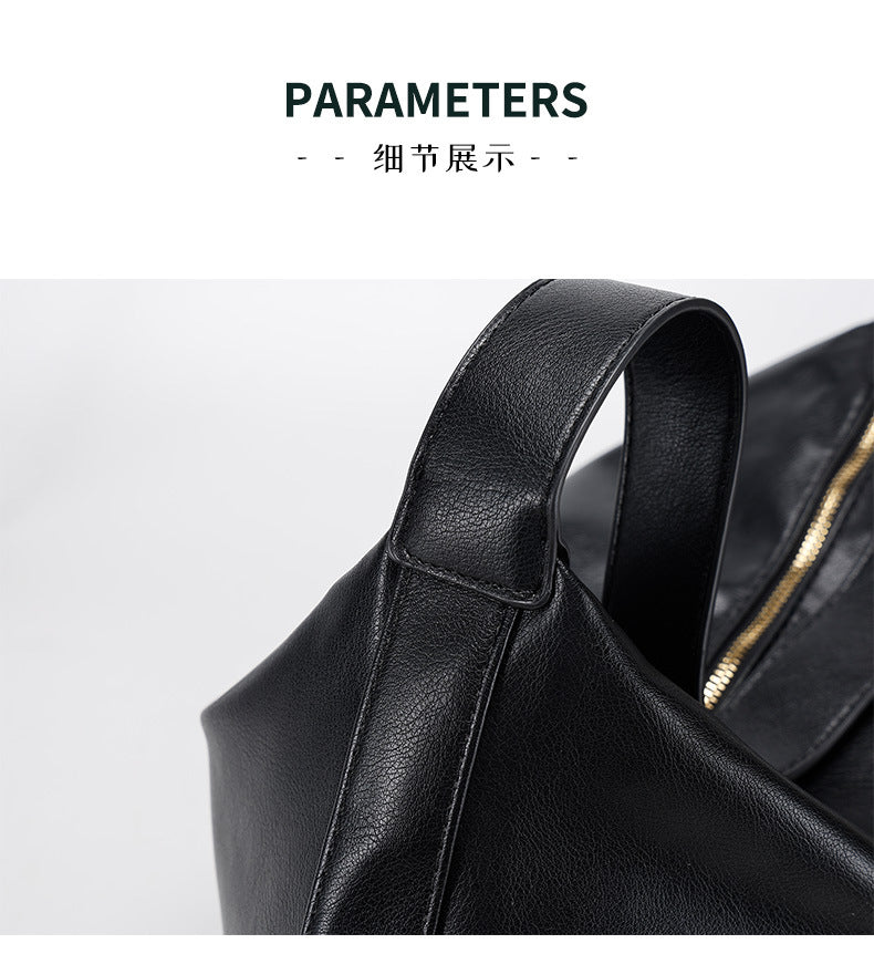 2024New Crossbody Bag Versatile Casual Women's Shoulder Bag Commuting Large Capacity Soft Leather Tote Bag