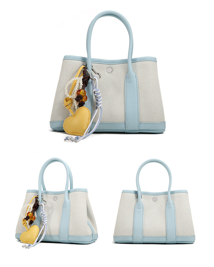 High-end Fashion Handheld Bucket Bag for Women Korean Style New Versatile Trendy Canvas Tote Bag Niche Casual Crossbody Bag