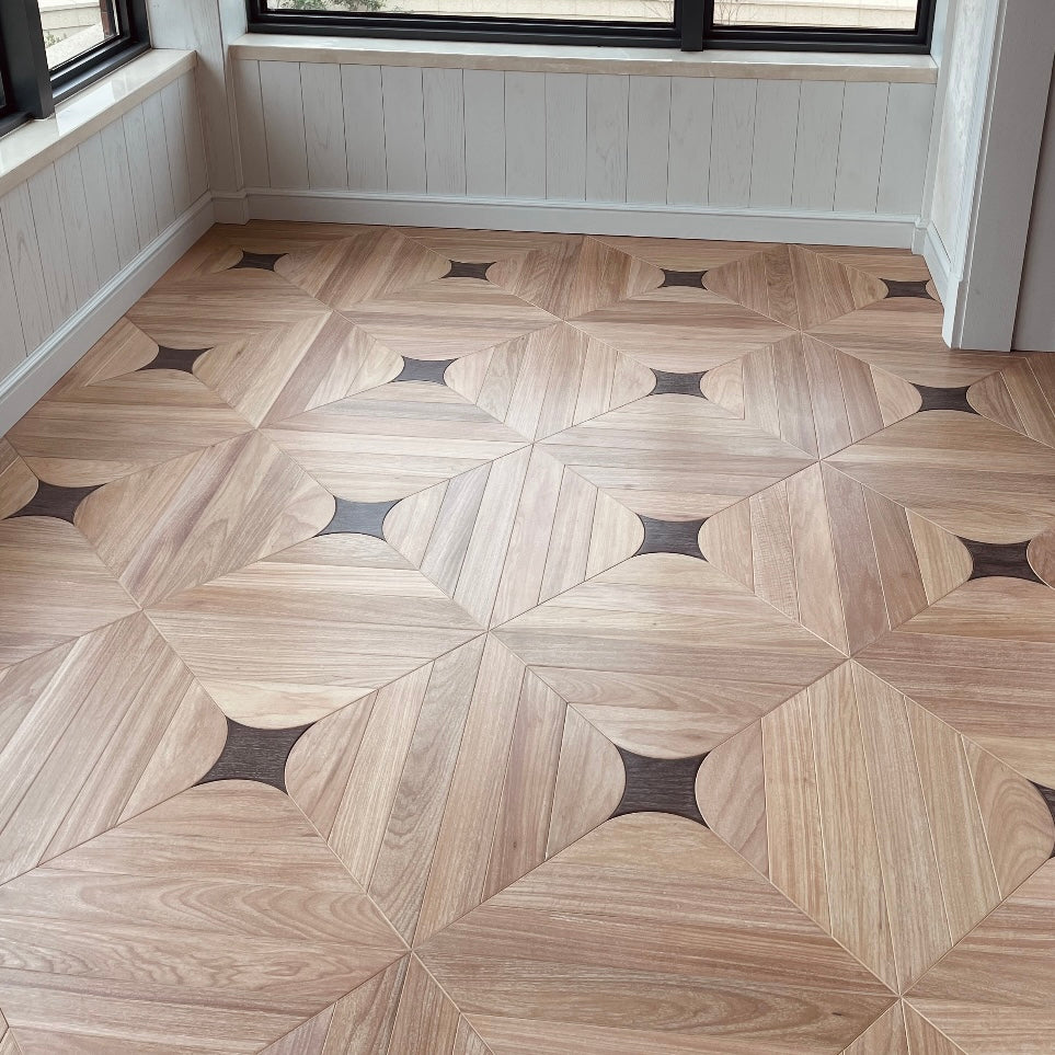 15mm Customizable Square Rosewood Parquet Wood Flooring | Multi-Layer Engineered Panels Outdoor Waterproof Luxury Premium
