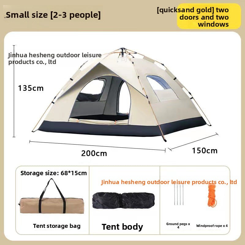 Tent Outdoor Portable Folding Automatic Camping Quick Open Sun Protection Thickened Rainproof Tent Full Set Wholesale