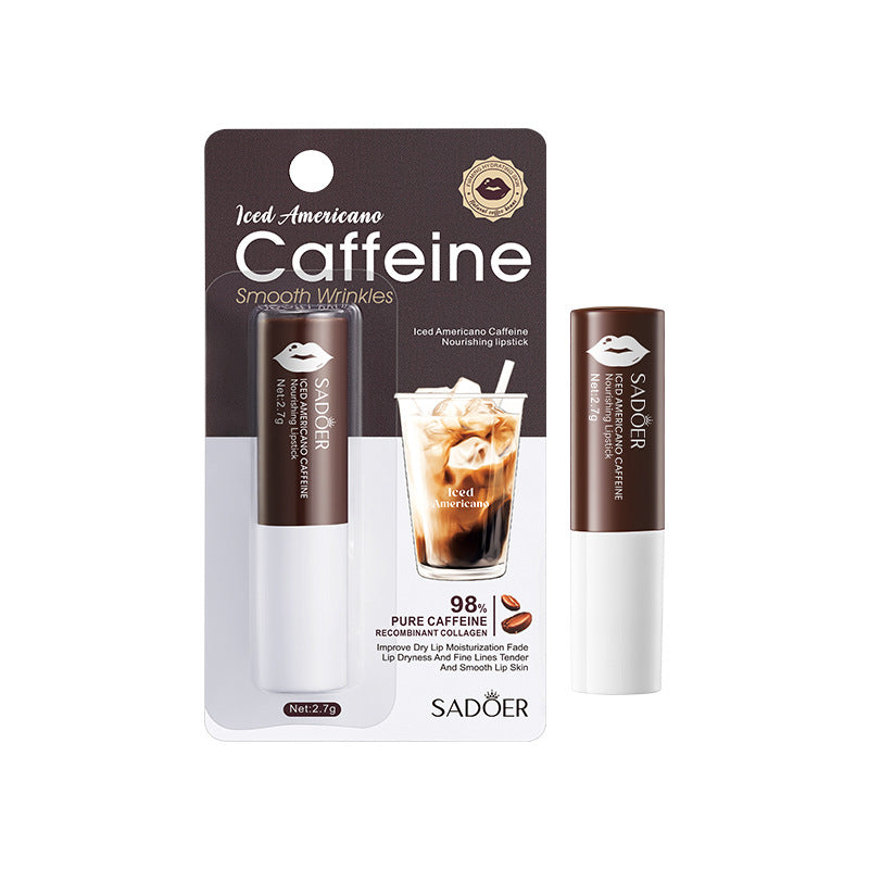 Full English Iced American Caffeine Nourishing Lip Balm SADOER Anti-chapped Moisturizing Lip Balm  Wholesale