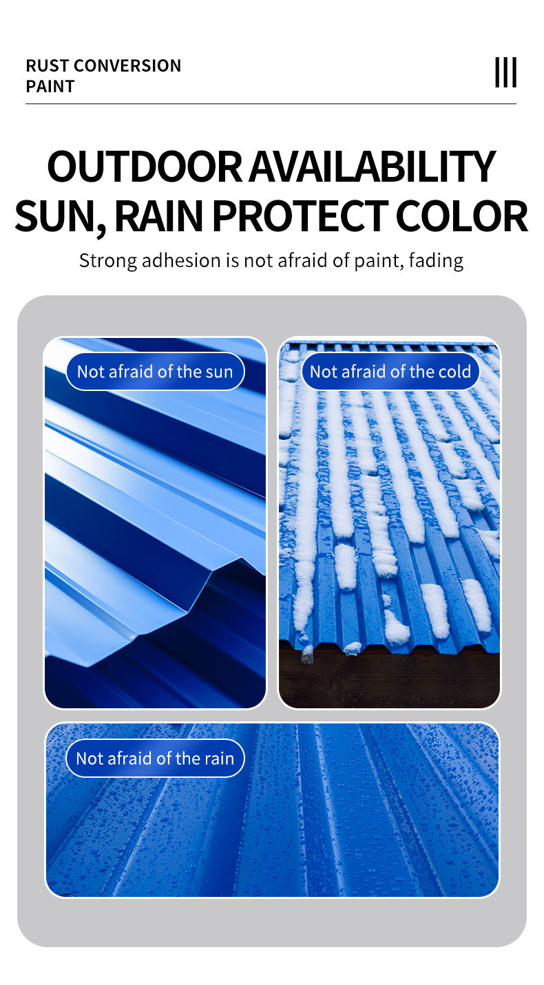 Water-based Anti-rust Paint Metal Paint Rust-free Rust Conversion Paint Color Steel Tile Renovation Rust Fixing Agent Multi-color Conversion Paint