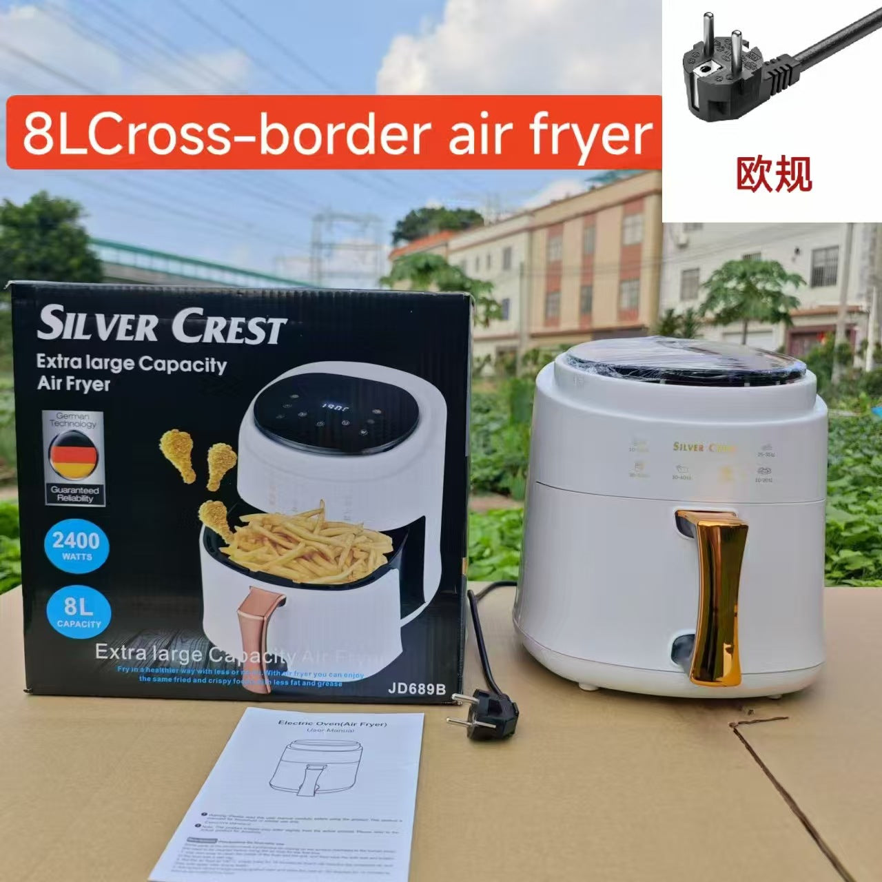 8LAir fryer Multifunctional Smart Touch Screen Oven Large Capacity Air Fryer Electric Fryer French Fries Machine