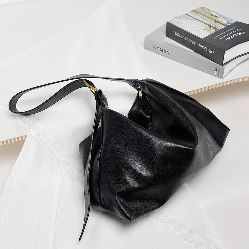 2024New Crossbody Bag Versatile Casual Women's Shoulder Bag Commuting Large Capacity Soft Leather Tote Bag