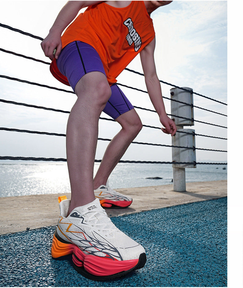 Foreign Trade Professional Marathon Training Sports Shoes Men's Trendy Shoes Couple's Casual Versatile Comfortable Cushioned Running Shoes