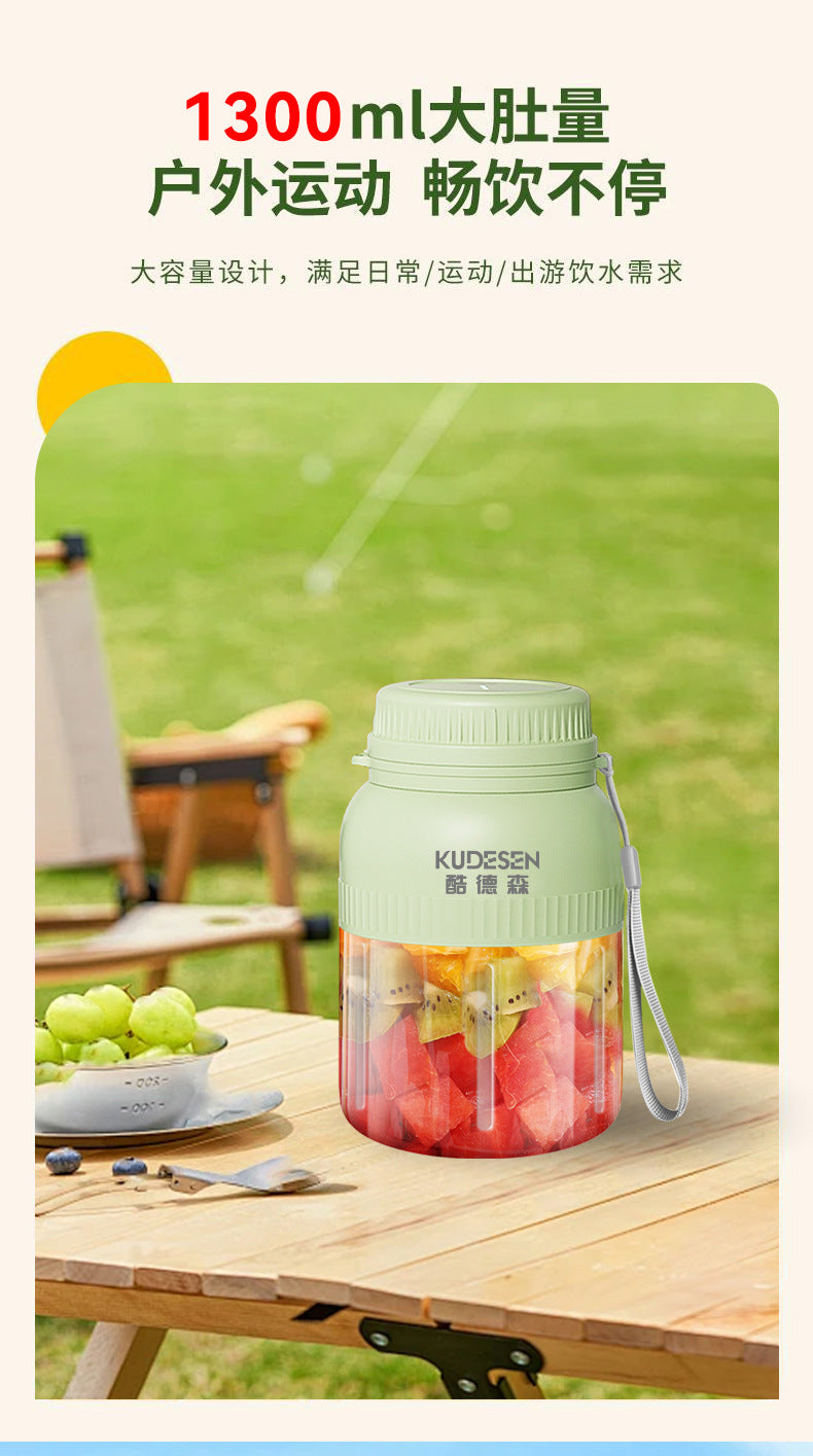 Portable Juicer32Blade Knife1300ml Juicing Bucket Multi-Functional Ice Crushing Large Capacity Household Juicing Cup