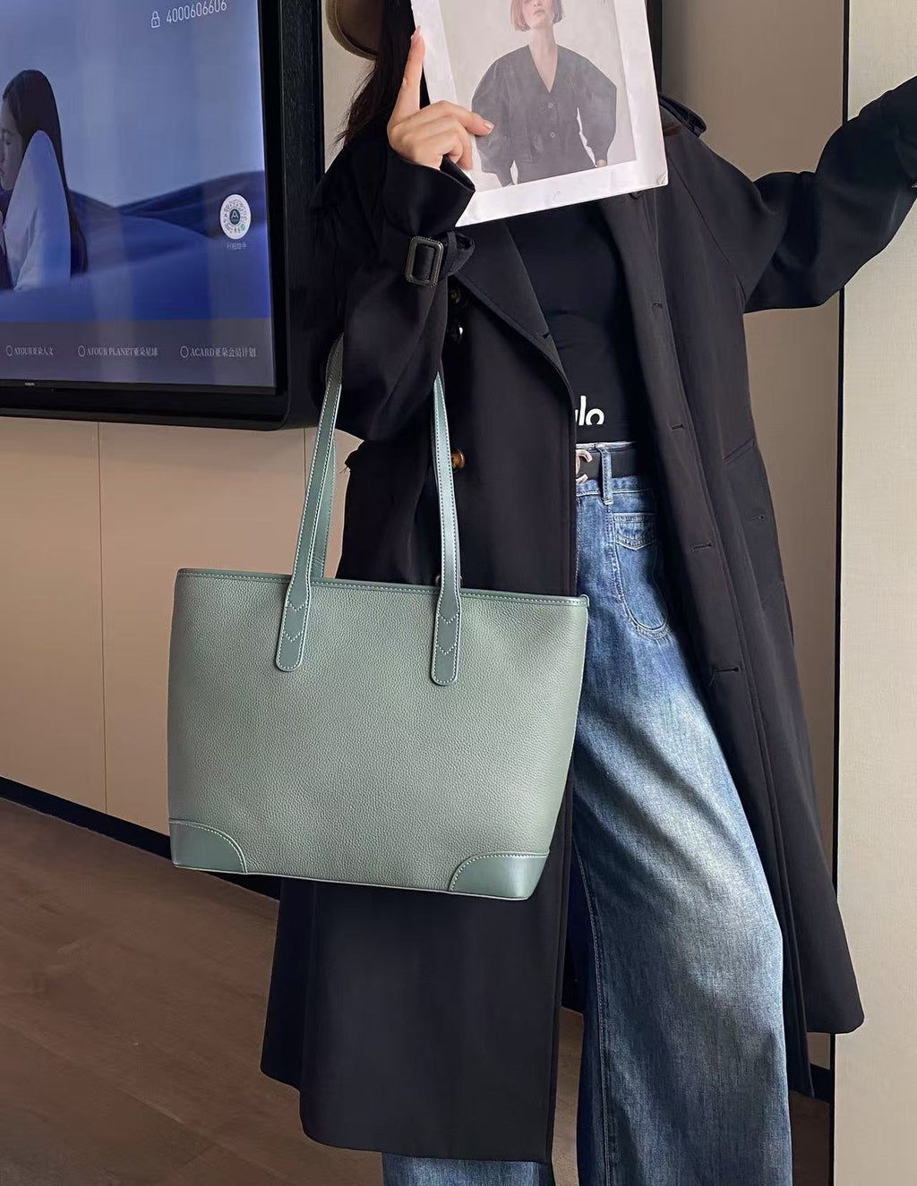 Large Capacity Women's Tote Bag New Fashion Single Shoulder Bag Mommy Bag Light Luxury Versatile Commuter Handbag