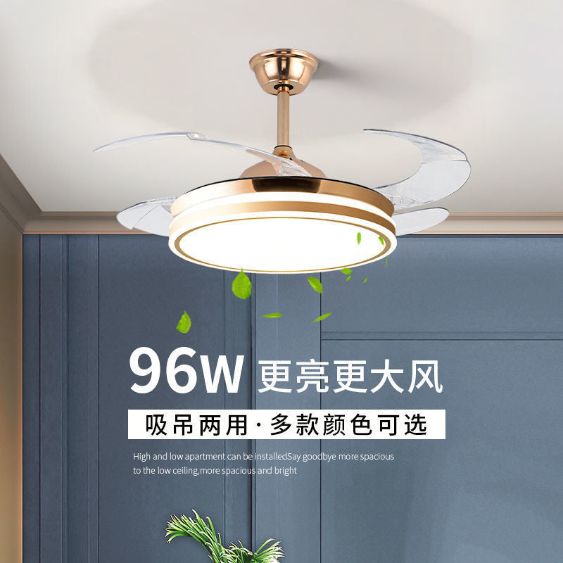 Invisible Fan Light Living Room Integrated Bedroom Light Ceiling Fan Light Strong Wind Home Smart Dining Room Electric Fan Ceiling Light Factory